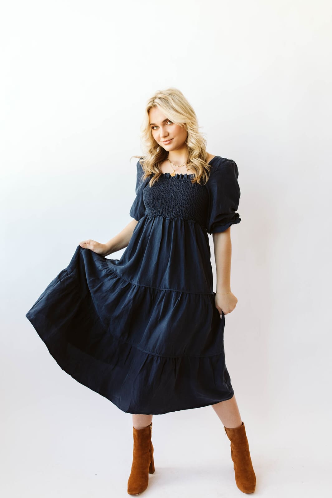 The Cosmia Dress in Midnight