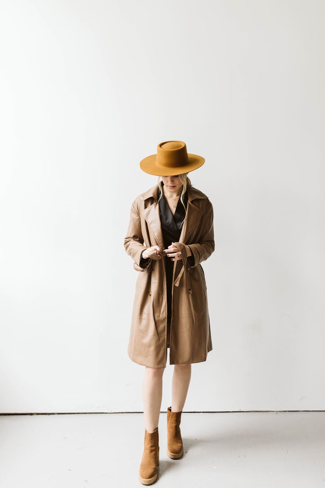 The Chloe Leather Trench Coat