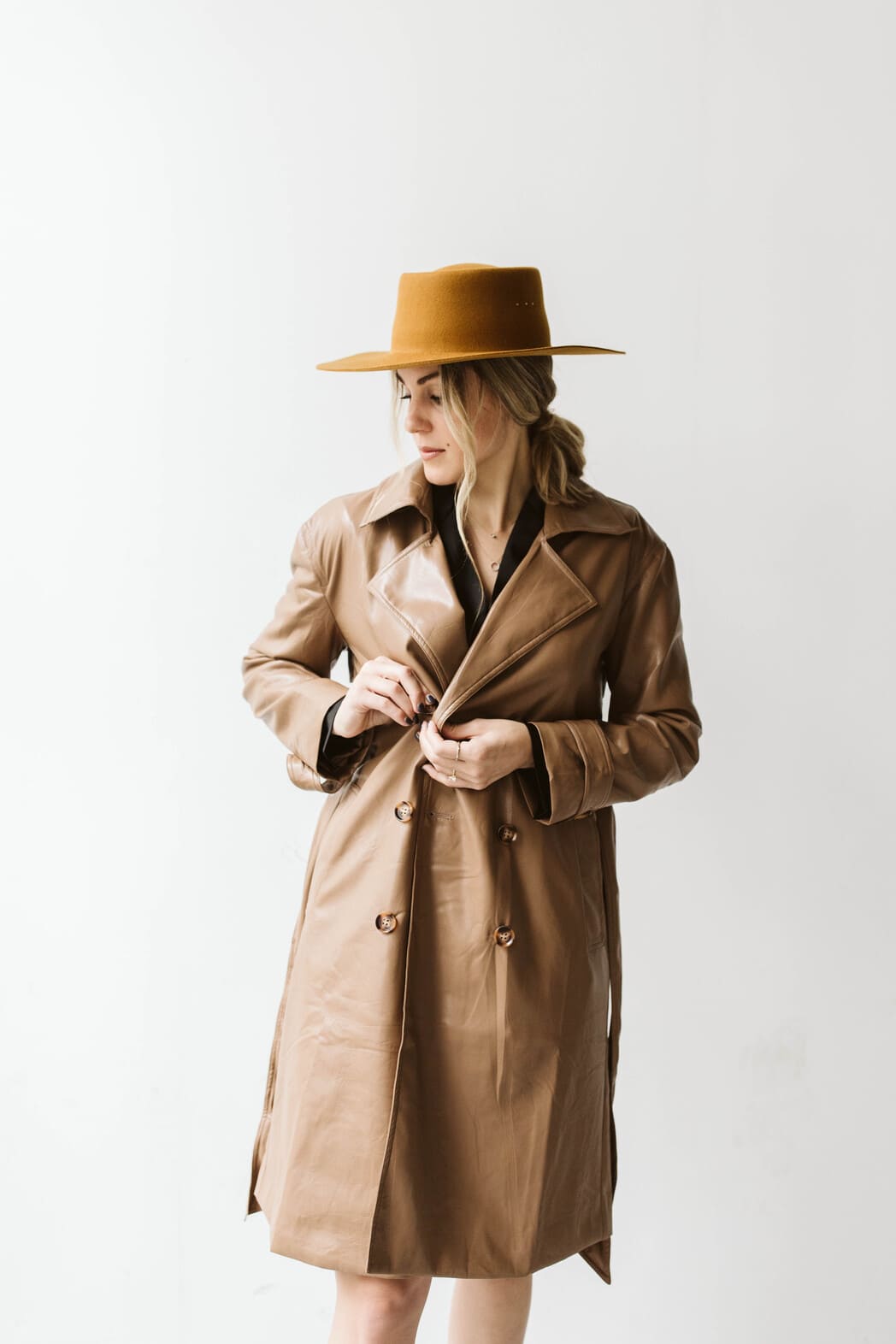 The Chloe Leather Trench Coat