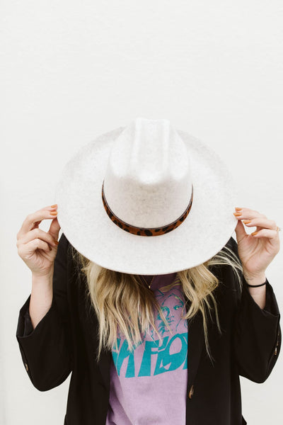 Gigi Pip Ezra Western Hat in Mix Grey